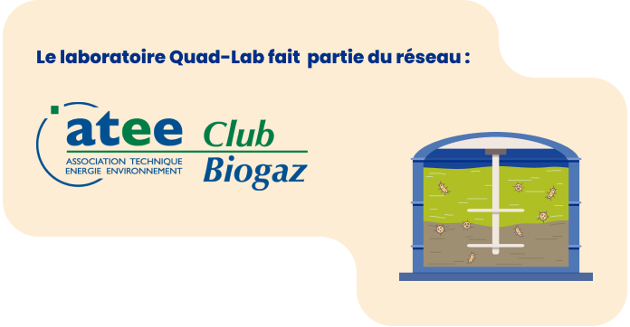 le laboratoire Quad-lab fait partie du réseau: atee club biogaz